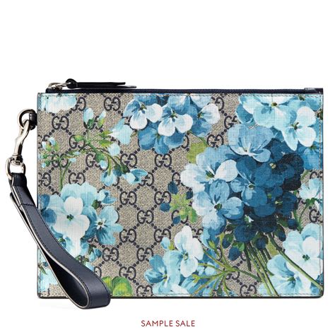 gucci blooms blue pouch